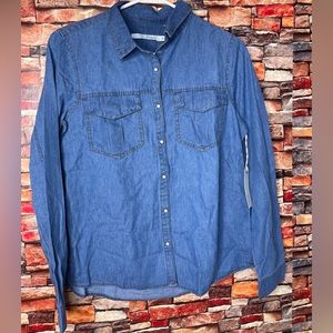 Denim button down shirt